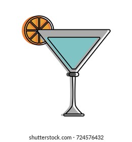 cocktail with lemon garnish icon image