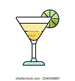 cocktail lemon ingredient color icon vector. cocktail lemon ingredient sign. isolated symbol illustration