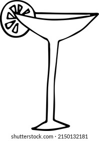 Cocktail mit Zitrone auf weißem Hintergrund