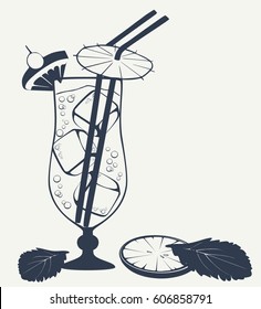 Cocktail with lime