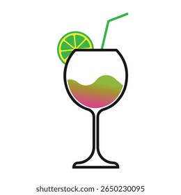cocktail with lime and mint