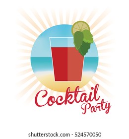 cocktail  lime poster