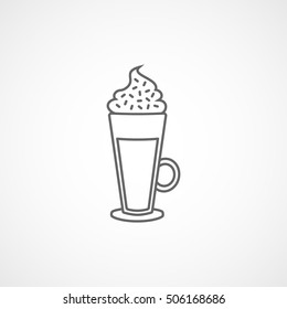 Cocktail Line Icon On White Background
