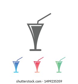 Cocktail line icon, outline vector sign, linear style pictogram isolated on white. Symbol, logo illustration. Editable stroke. Pixel perfect