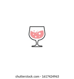 Cocktail line icon, outline vector sign, linear style pictogram isolated