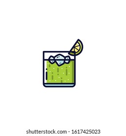 Cocktail line icon, outline vector sign, linear style pictogram isolated