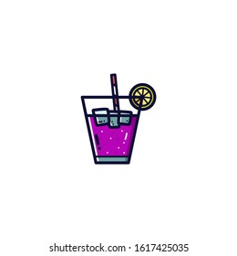 Cocktail line icon, outline vector sign, linear style pictogram isolated
