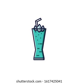 Cocktail line icon, outline vector sign, linear style pictogram isolated