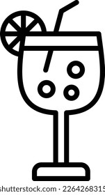 Cocktail Line Vektorsymbol Design