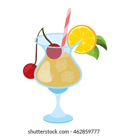 Cocktail logo. Cold drinks. Summer bar.