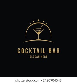 cocktail logo design concept idea