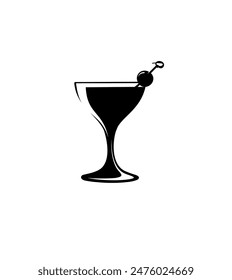 Cocktail Logo Design Vektorgrafik Vorlage