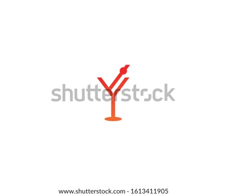 Cocktail logo glass vector icon 