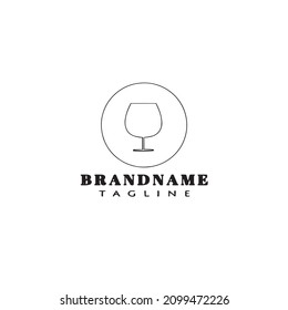 cocktail logo icon design template black modern isolated vector illustration