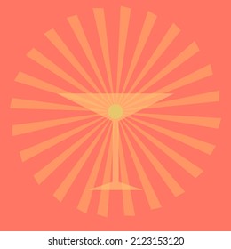 cocktail logo, sparkling cocktail 