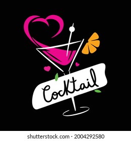 Cocktail logo Vector Art and Graphics