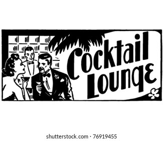 Cocktail Lounge 4 - Retro Ad Art Banner