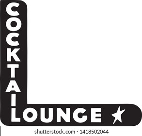 Cocktail Lounge 6 - Retro Ad Art Banner for nightclubs