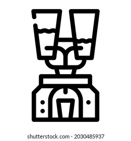 cocktail machine line icon vector. cocktail machine sign. isolated contour symbol black illustration