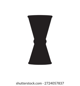 Taza de medición de cóctel silueta Arte vectorial fondo blanco