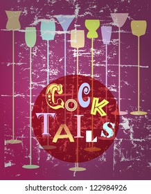 Cocktail menu card design template