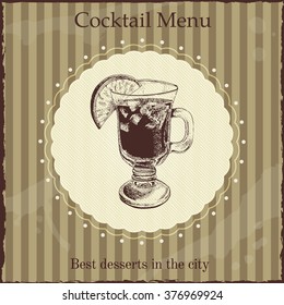 Cocktail menu cover template