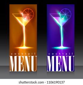 Cocktail menu design.