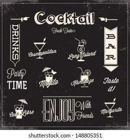 Cocktail menu design