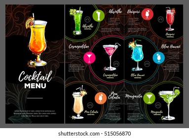 Cocktail menu design