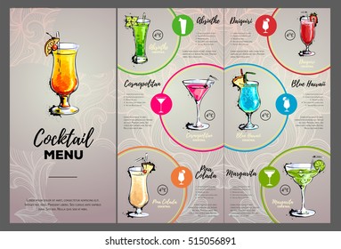 Cocktail menu design