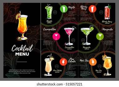 Cocktail menu design