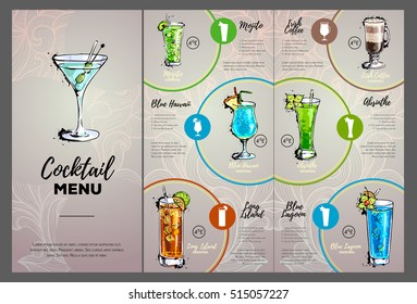 Cocktail menu design