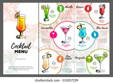 Cocktail menu design