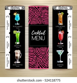 Cocktail menu design