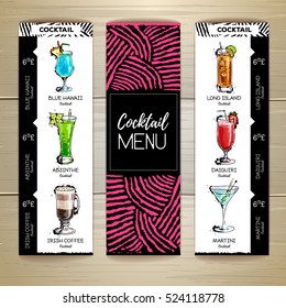 Cocktail menu design