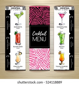 Cocktail menu design