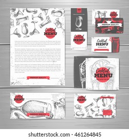 Cocktail menu document template. Corporate identity