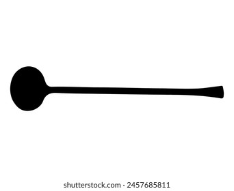 Cocktail mixing spoon silhouette vector art
