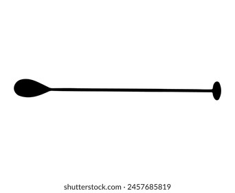 Cocktail mixing spoon silhouette vector art