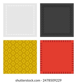 Cocktail napkins vector cartoon set isolated on a white background.