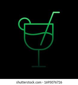 Icono de Cocktail Nolan. Línea delgada simple, contorno vectorial de iconos de verano para ui y ux, sitio web o aplicación móvil