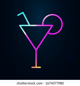cocktail in nolan style icon. Simple thin line, outline vector of hotel icons for ui and ux, website or mobile application