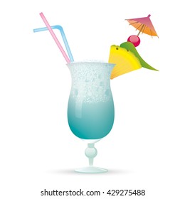 Cocktail Ocean Diver on the white background. Eps 10 vector file.