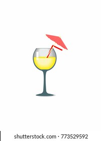 Cocktail on white background