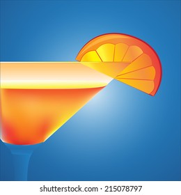 Cocktail with orange 