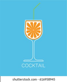 Cocktail with orange