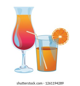 cocktail with orange juice