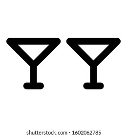 
Cocktail Outline bold Vector Icon which can be easily modified or Edited
