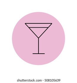 Cocktail Outline Icon Illustration Vector Sign Symbol