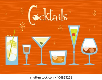 Cocktail Party background. Vector illustration.